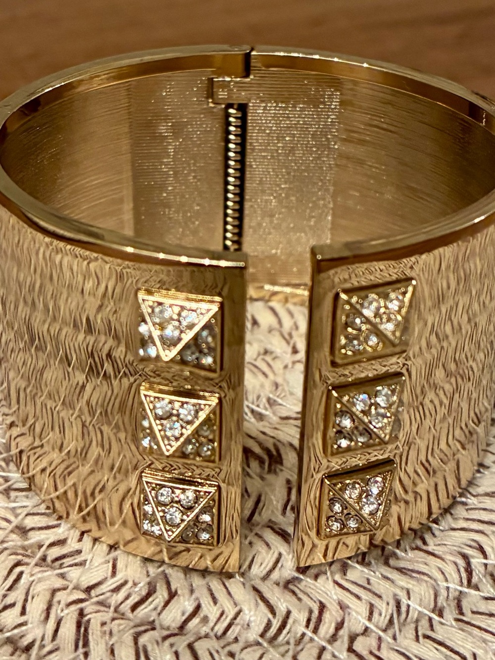 Victoria's Secret Scandalous Limited Edition Gold-Tone Hinged  Cuffed Bracelet.